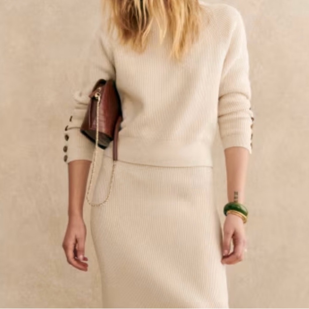 Sezane Sami jumper in Natural - NWT
